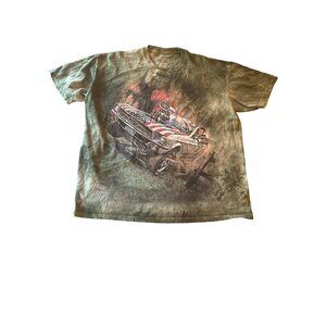 The Mountain American Muscle Car Tie-Dye T-Shirt XL Cotton Made In The USA